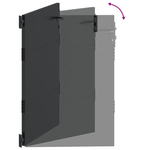 vidaXL Cancello da giardino con blocco Nero 105 x 125 cm