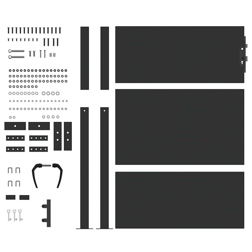 vidaXL Cancello da giardino con blocco Nero 105 x 150 cm