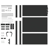 vidaXL Cancello da giardino con blocco Nero 105 x 150 cm