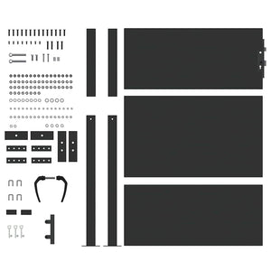 vidaXL Cancello da giardino con blocco Nero 105 x 150 cm