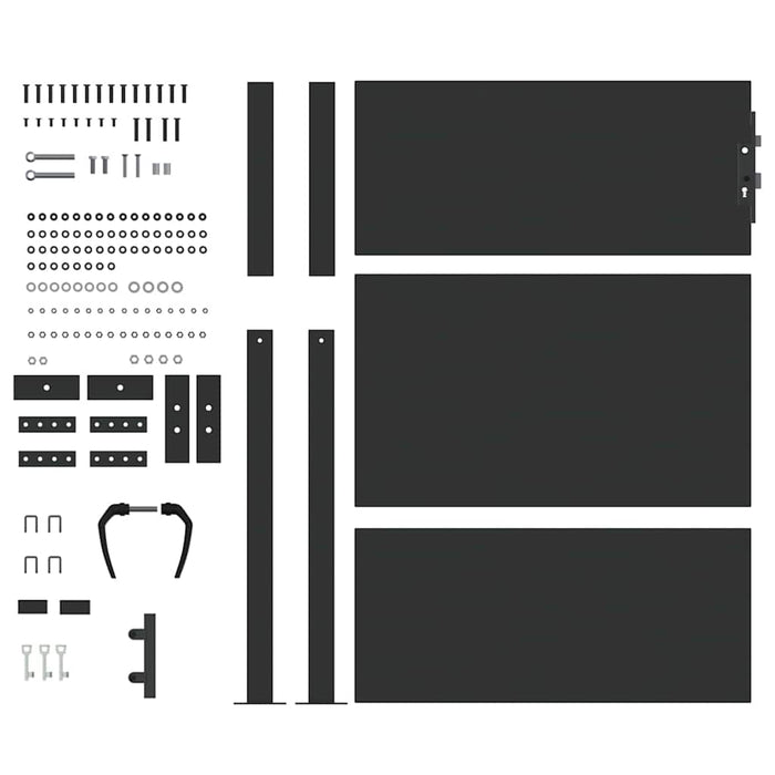 vidaXL Cancello da giardino con blocco Nero 105 x 150 cm