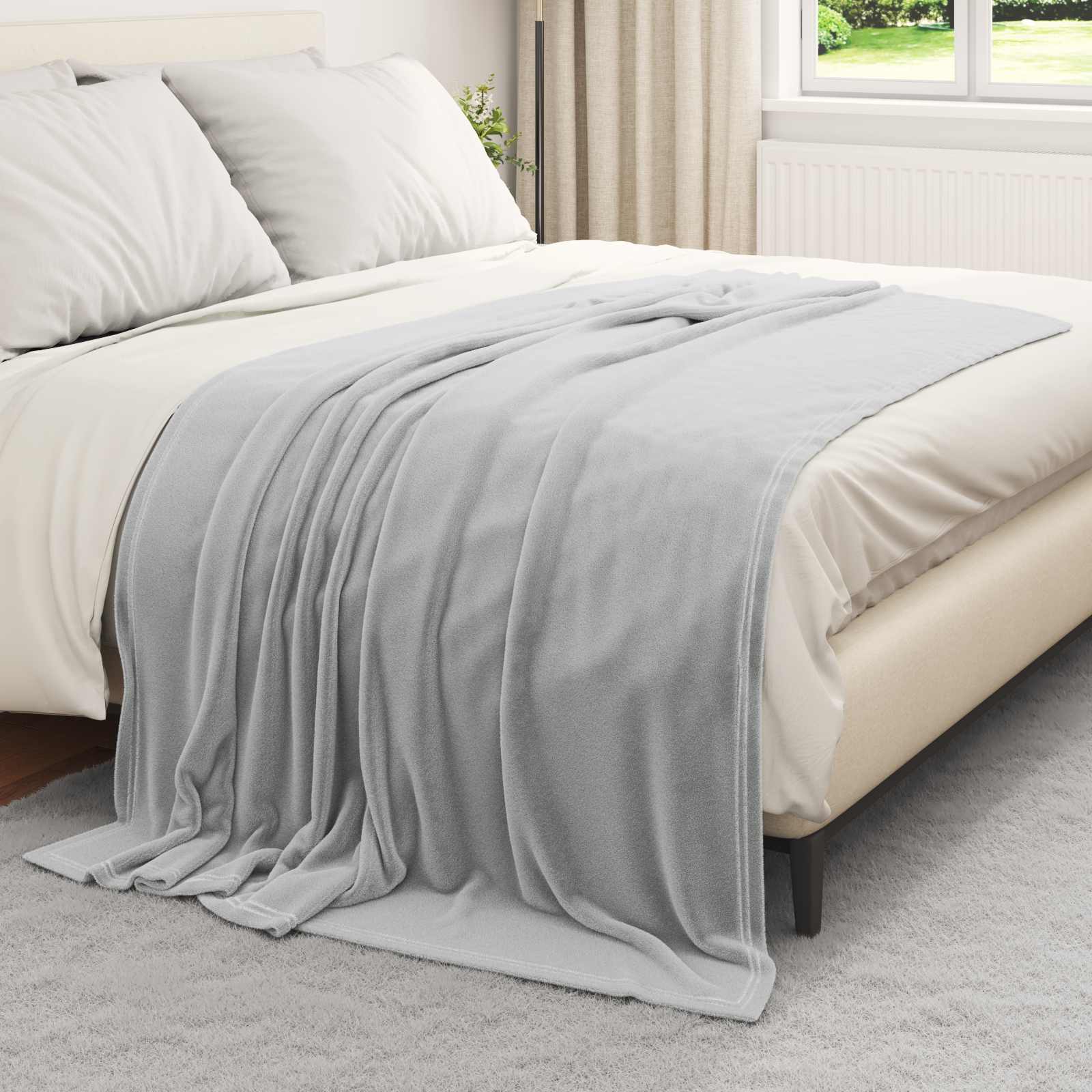 Coperta Grigio 150 x 200 cm Panno 42016770