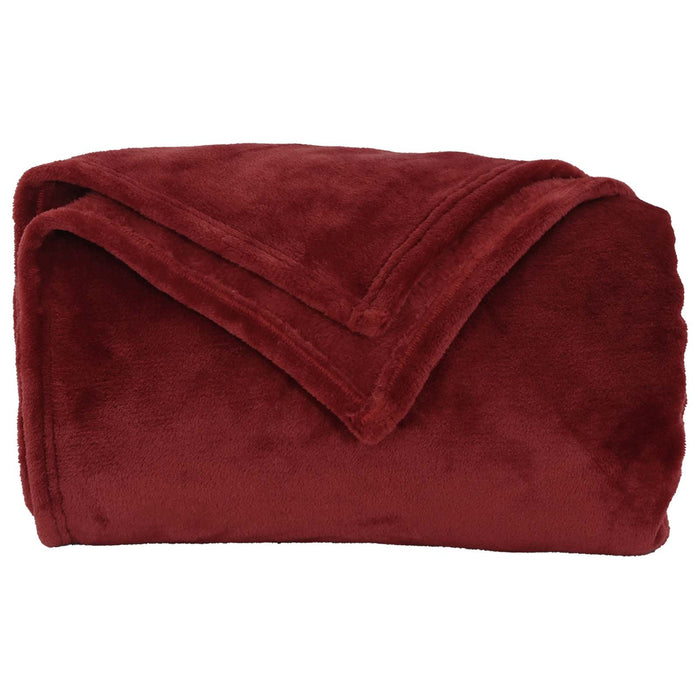Coperta Rosso Bordeaux 220 x 240 cm Panno 42016787