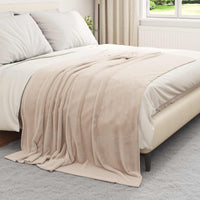 Coperte da Pile 6 pcs Beige 150 x 200 cm Panno 42016790