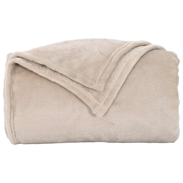 Coperte da Pile 6 pcs Beige 150 x 200 cm Panno 42016790