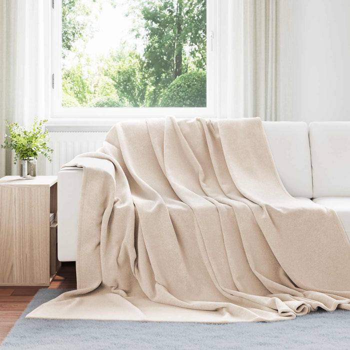 Coperte da Pile 6 pcs Beige 240 x 270 cm Panno 42016792