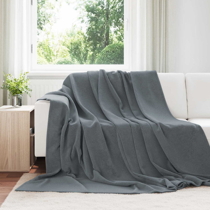 Coperte da Pile 6 pcs Grigio scuro 240 x 270 cm Panno 42016800