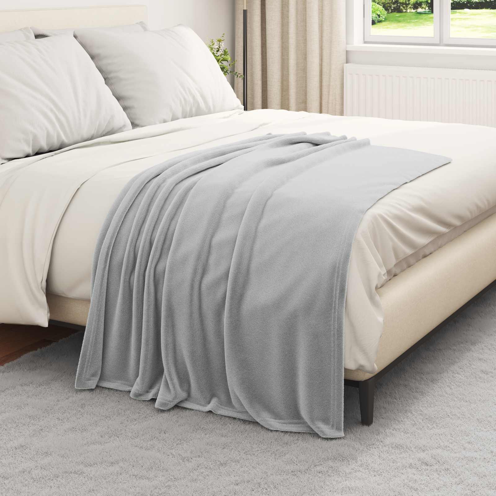 Coperte da Pile 6 pcs Grigio 130 x 150 cm Panno 42016801