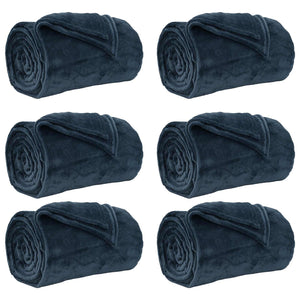 Coperte da Pile 6 pcs Blu navy 130 x 150 cm Panno 42016805