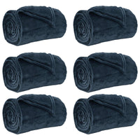 Coperte da Pile 6 pcs Blu navy 240 x 270 cm Panno 42016808
