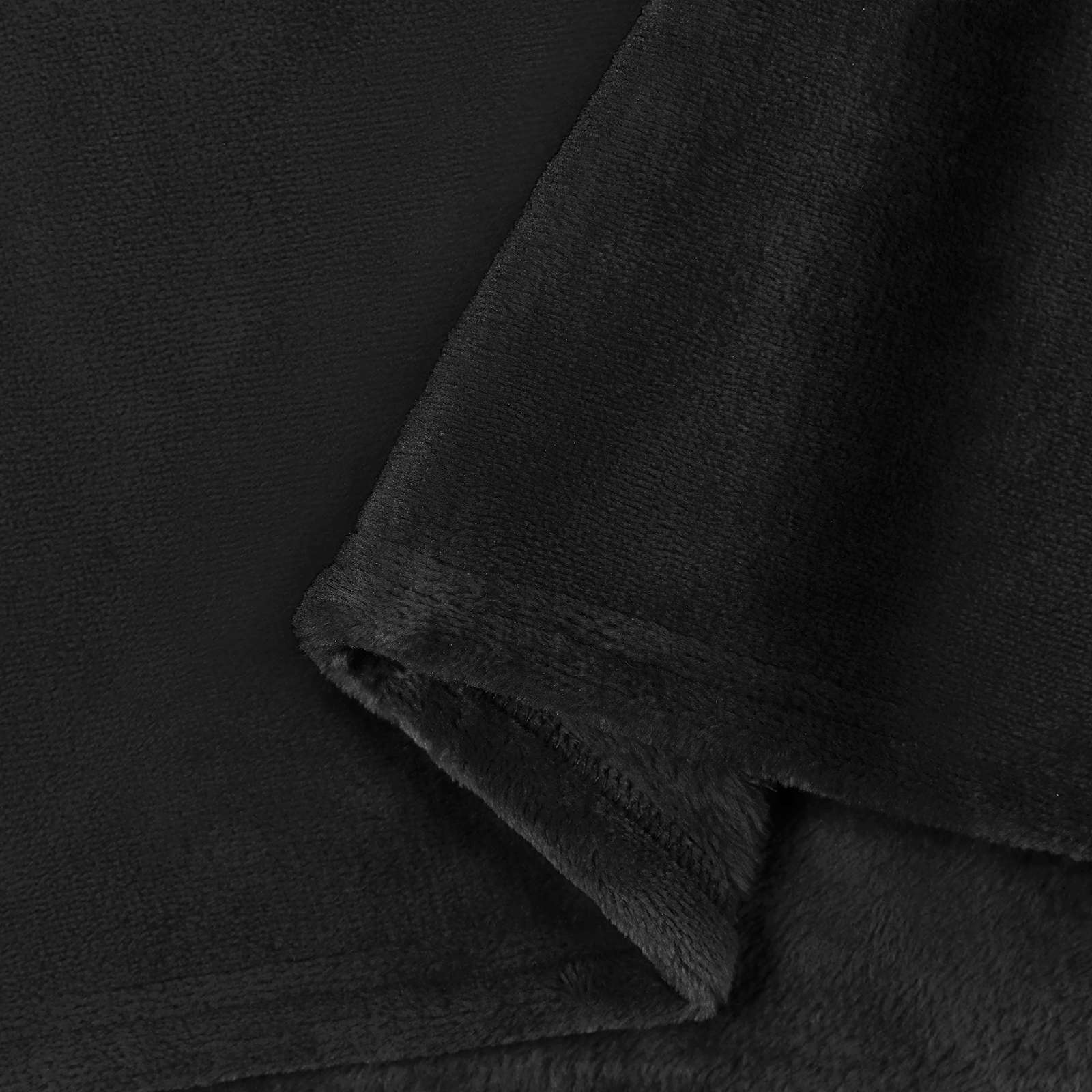 Coperte da Pile 6 pcs Nero 130 x 150 cm Panno 42016809