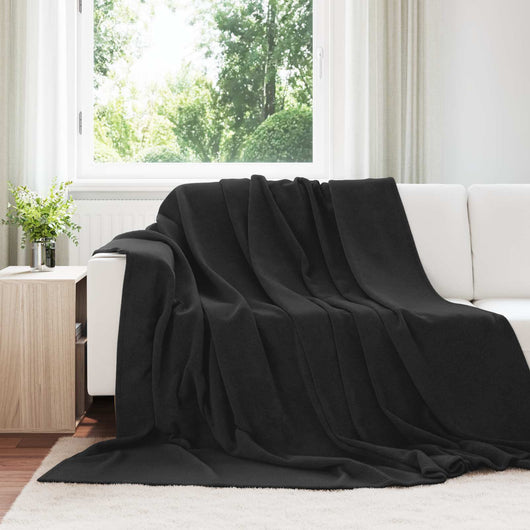 Coperte da Pile 6 pcs Nero 220 x 240 cm Panno 42016811
