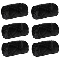 Coperte da Pile 6 pcs Nero 240 x 270 cm Panno 42016812