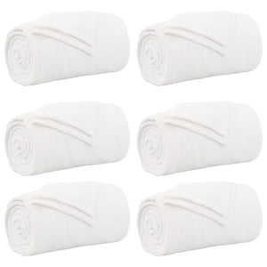 Coperte da Pile 6 pcs Bianco 240 x 270 cm Panno 42016816