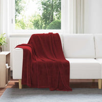 Coperte da Pile 6 pcs Rosso Bordeaux 130 x 150 cm Panno 42016817