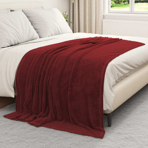 Coperte da Pile 6 pcs Rosso Bordeaux 150 x 200 cm Panno 42016818