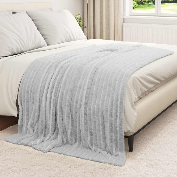 Coperta Grigio 200 x 150 cm Panno 42016834