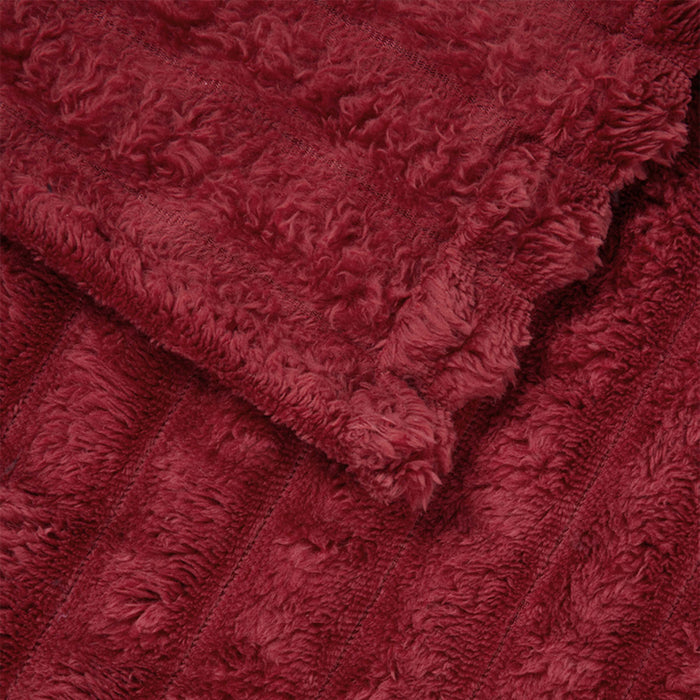 Coperta Rosso Bordeaux 240 x 220 cm Panno 42016851