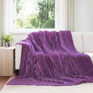 Coperta Viola 240 x 220 cm Panno 42016859