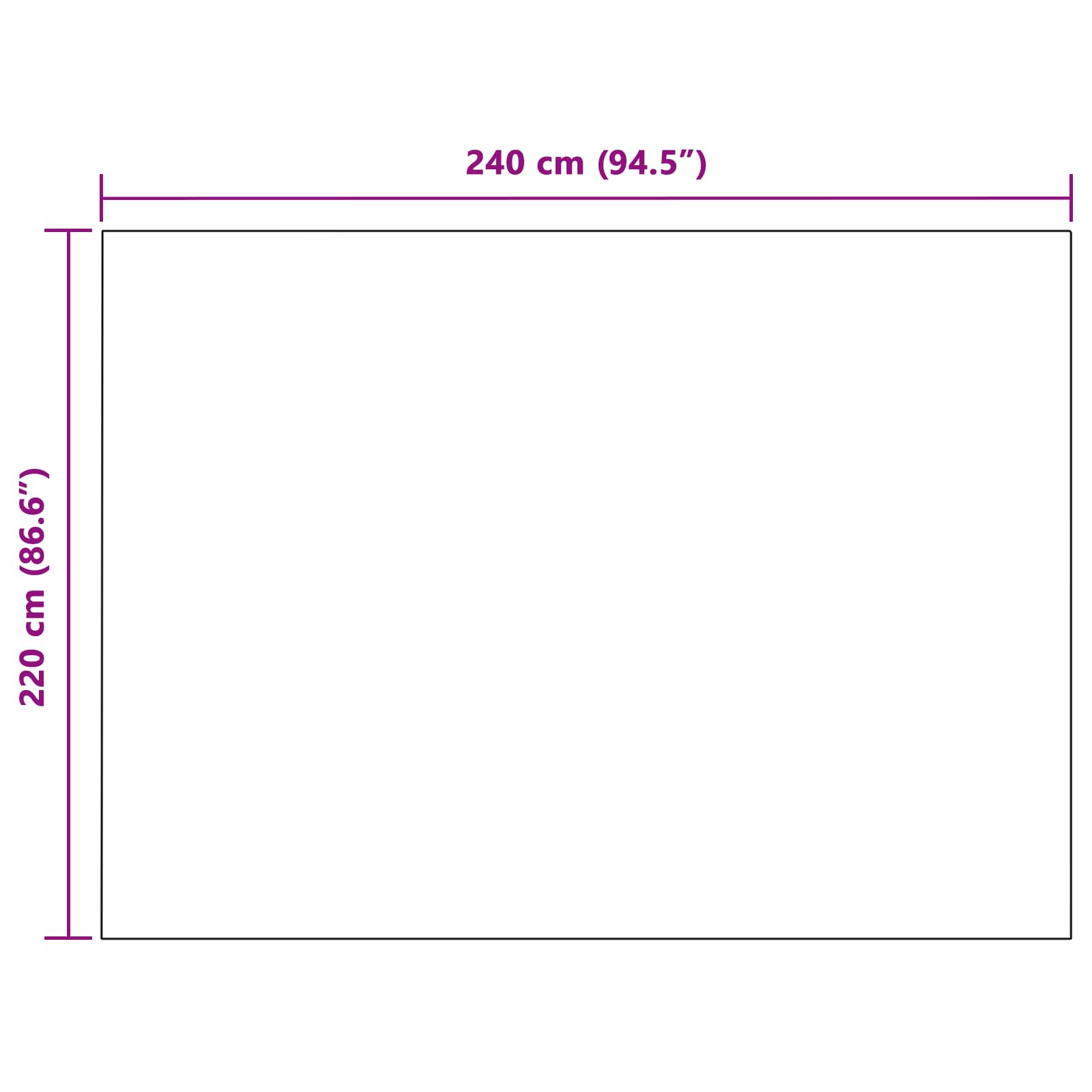 Coperta Viola 240 x 220 cm Panno 42016859