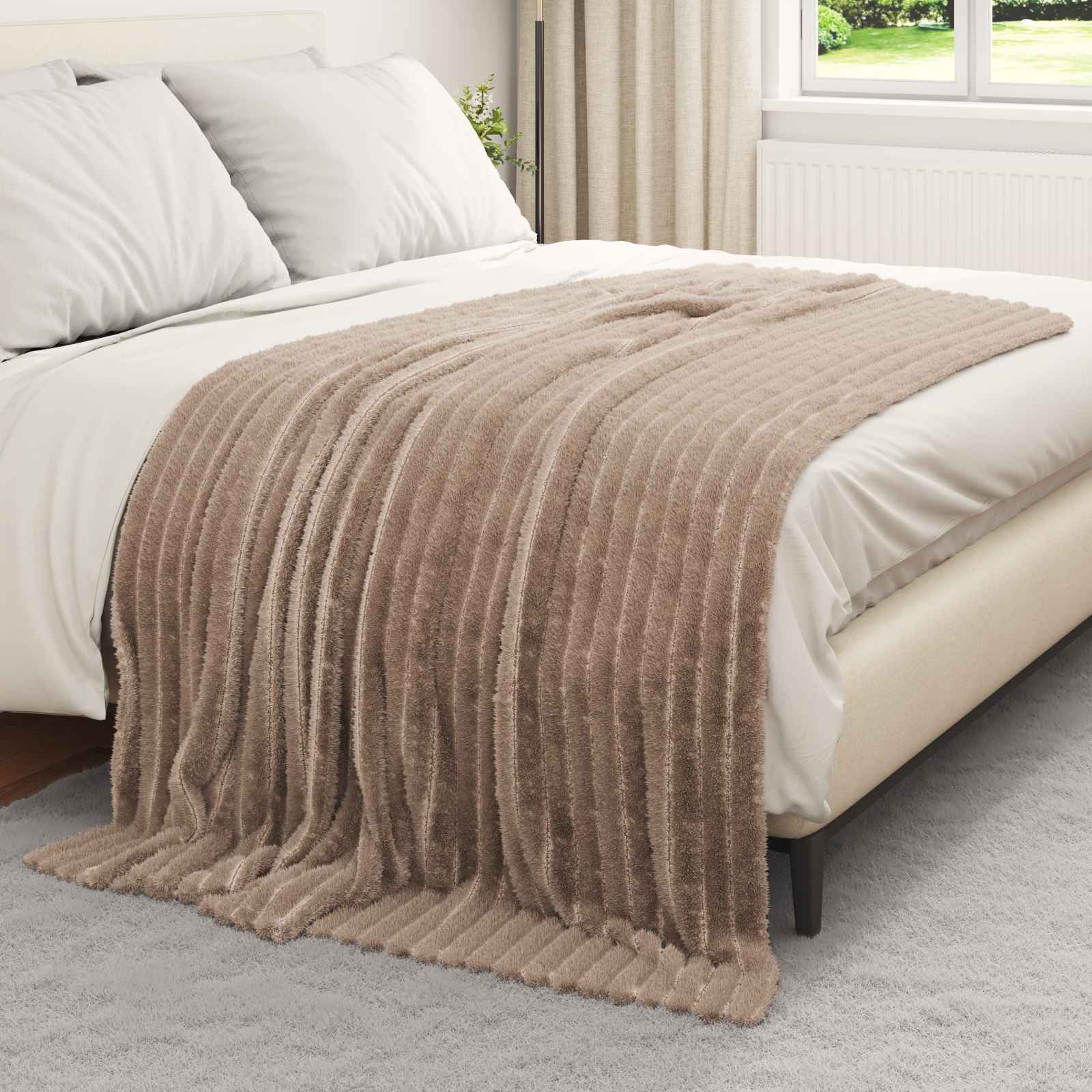 Coperte da Pile 6 pcs Cammello 200 x 150 cm Panno 42016870
