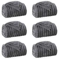 Coperte da Pile 6 pcs Grigio scuro 150 x 130 cm Panno 42016873