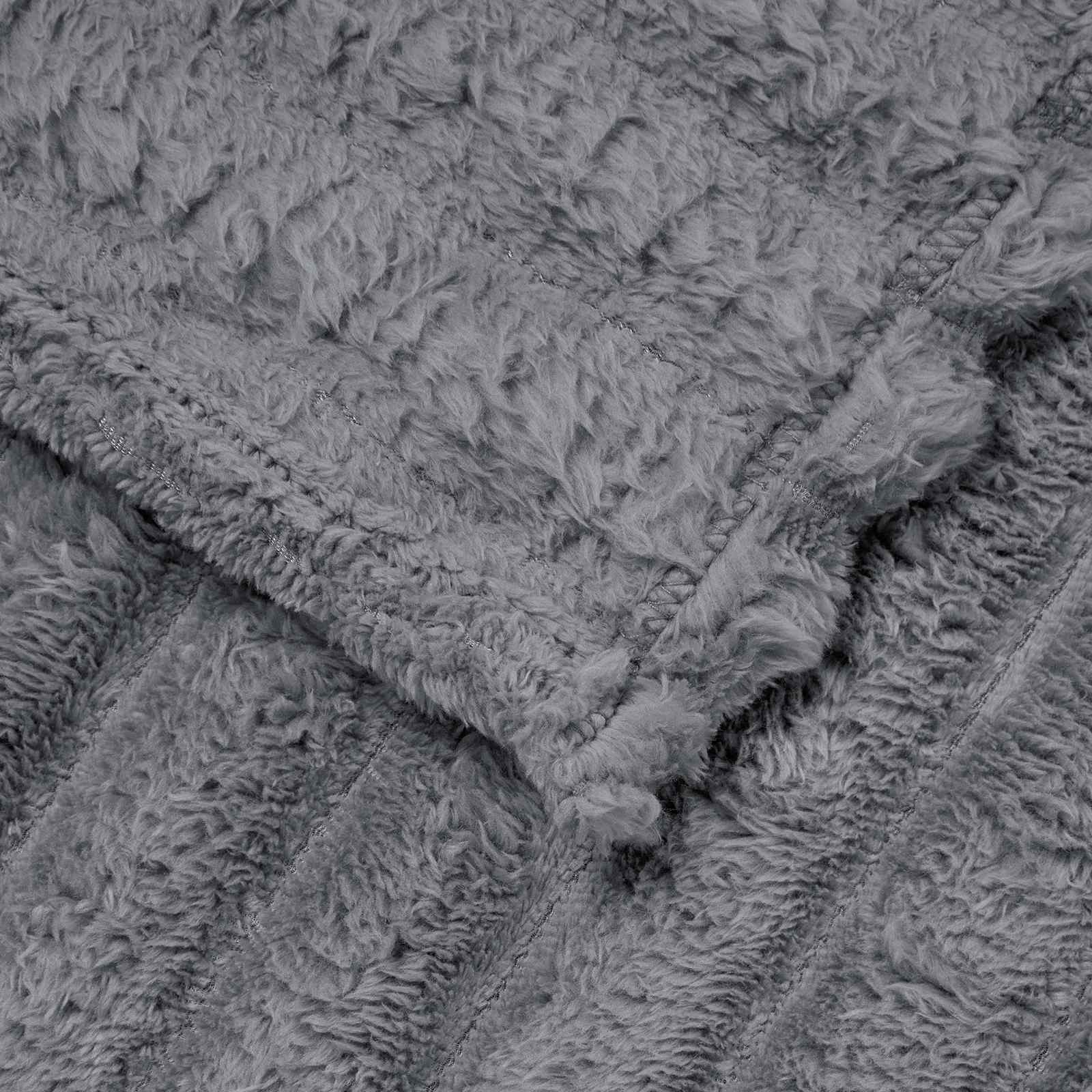 Coperte da Pile 6 pcs Grigio scuro 240 x 220 cm Panno 42016875