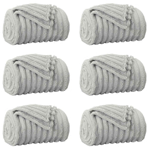 Coperte da Pile 6 pcs Grigio 240 x 220 cm Panno 42016879