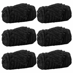 Coperte da Pile 6 pcs Nero 270 x 240 cm Panno 42016888