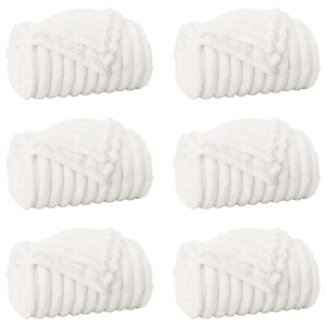 Coperte da Pile 6 pcs Bianco 150 x 130 cm Panno 42016889
