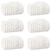 Coperte da Pile 6 pcs Bianco 240 x 220 cm Panno 42016891