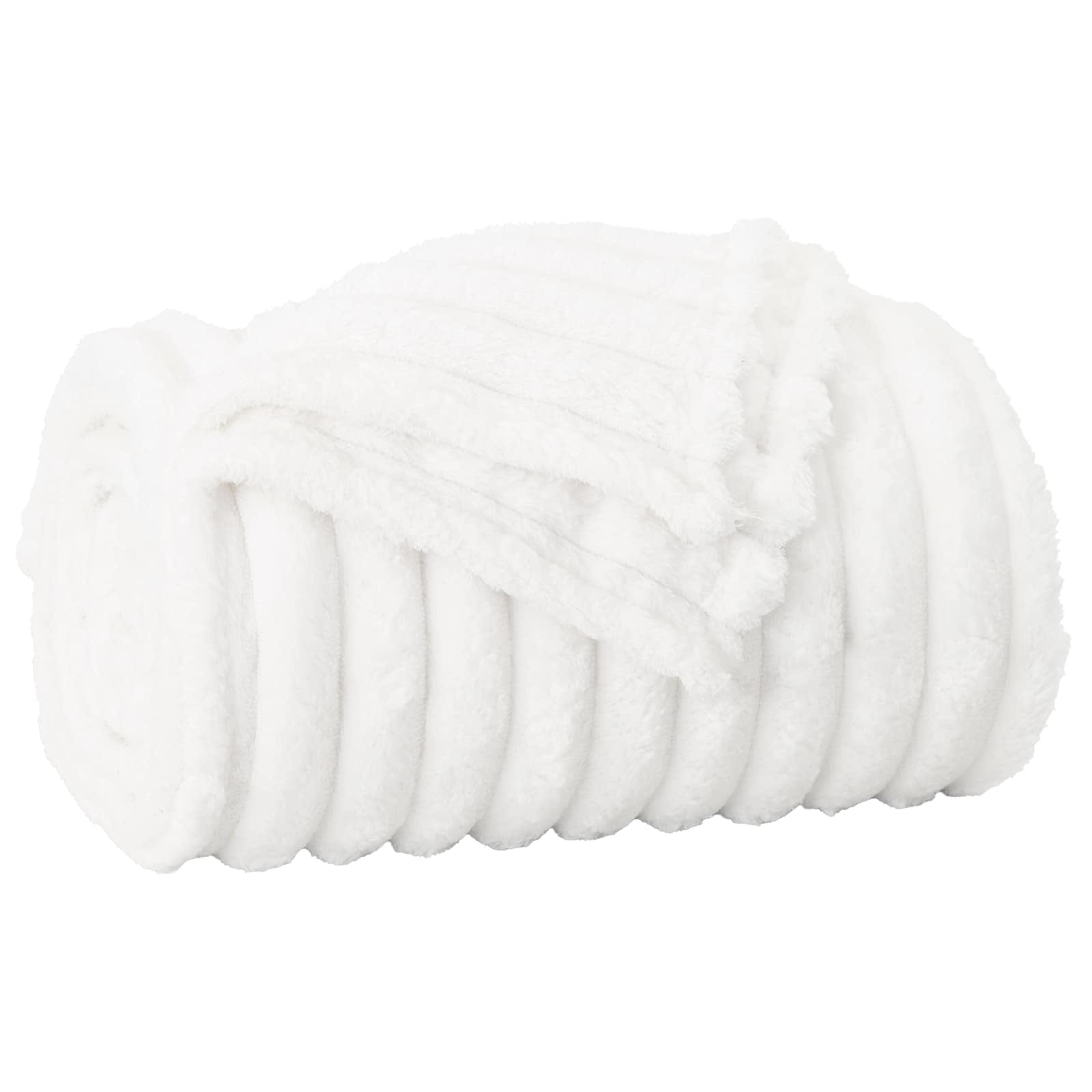 Coperte da Pile 6 pcs Bianco 270 x 240 cm Panno