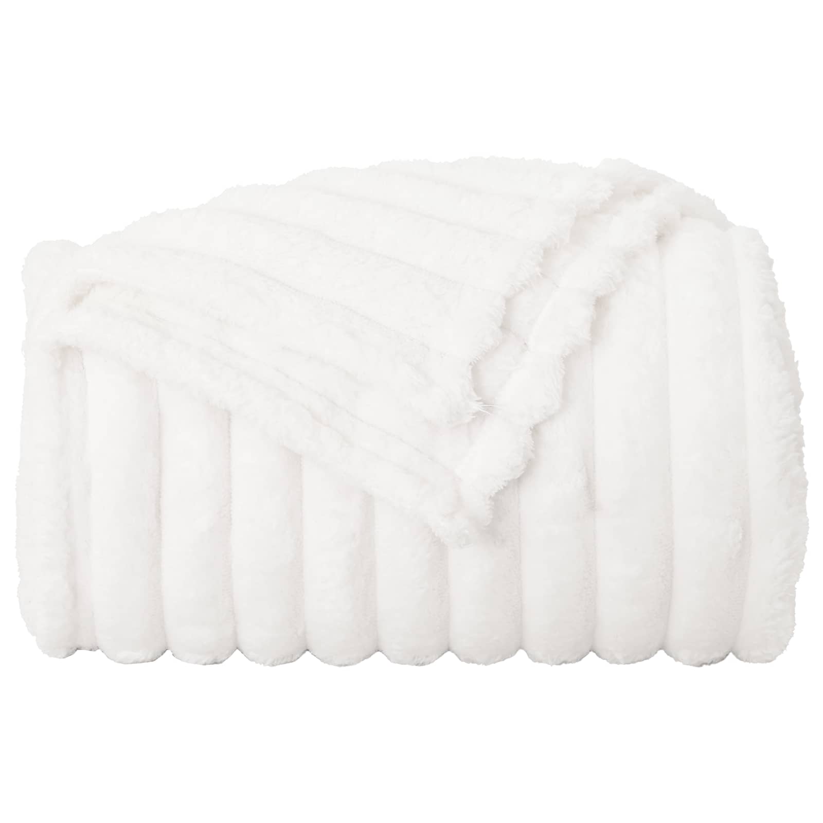 Coperte da Pile 6 pcs Bianco 270 x 240 cm Panno