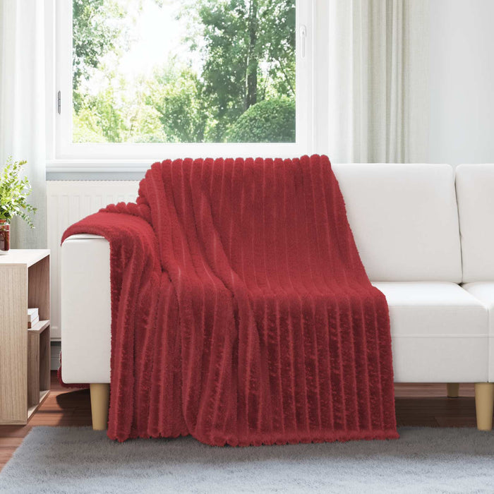 Coperte da Pile 6 pcs Rosso Bordeaux 200 x 150 cm Panno 42016894