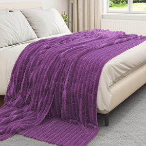 Coperte da Pile 6 pcs Viola 270 x 240 cm Panno 42016904