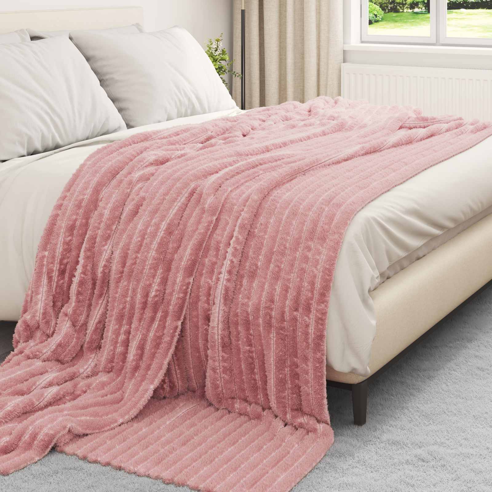 Coperte da Pile 6 pcs Rosa 270 x 240 cm Panno 42016908