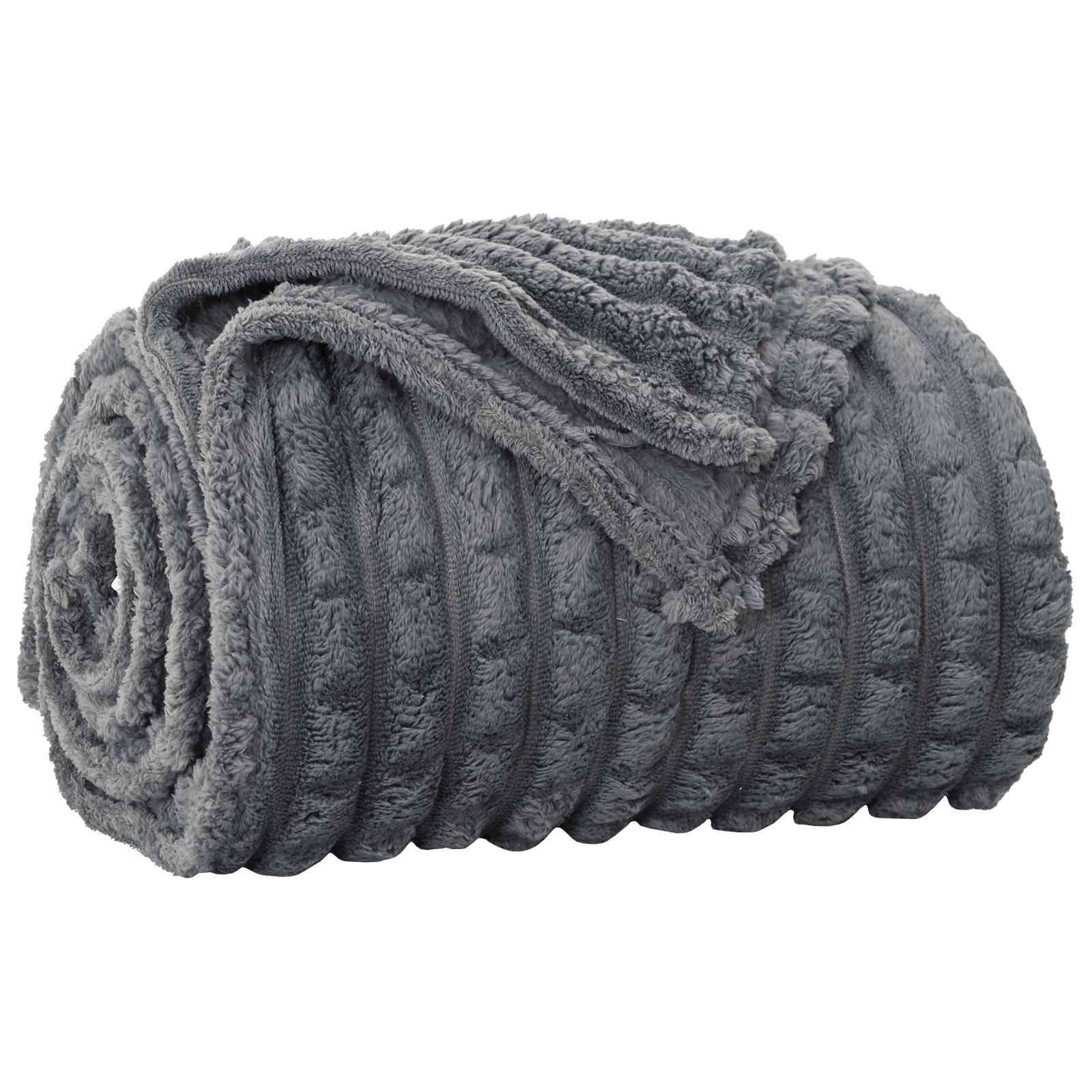 Coperta Grigio scuro 200 x 150 cm Panno 42016918