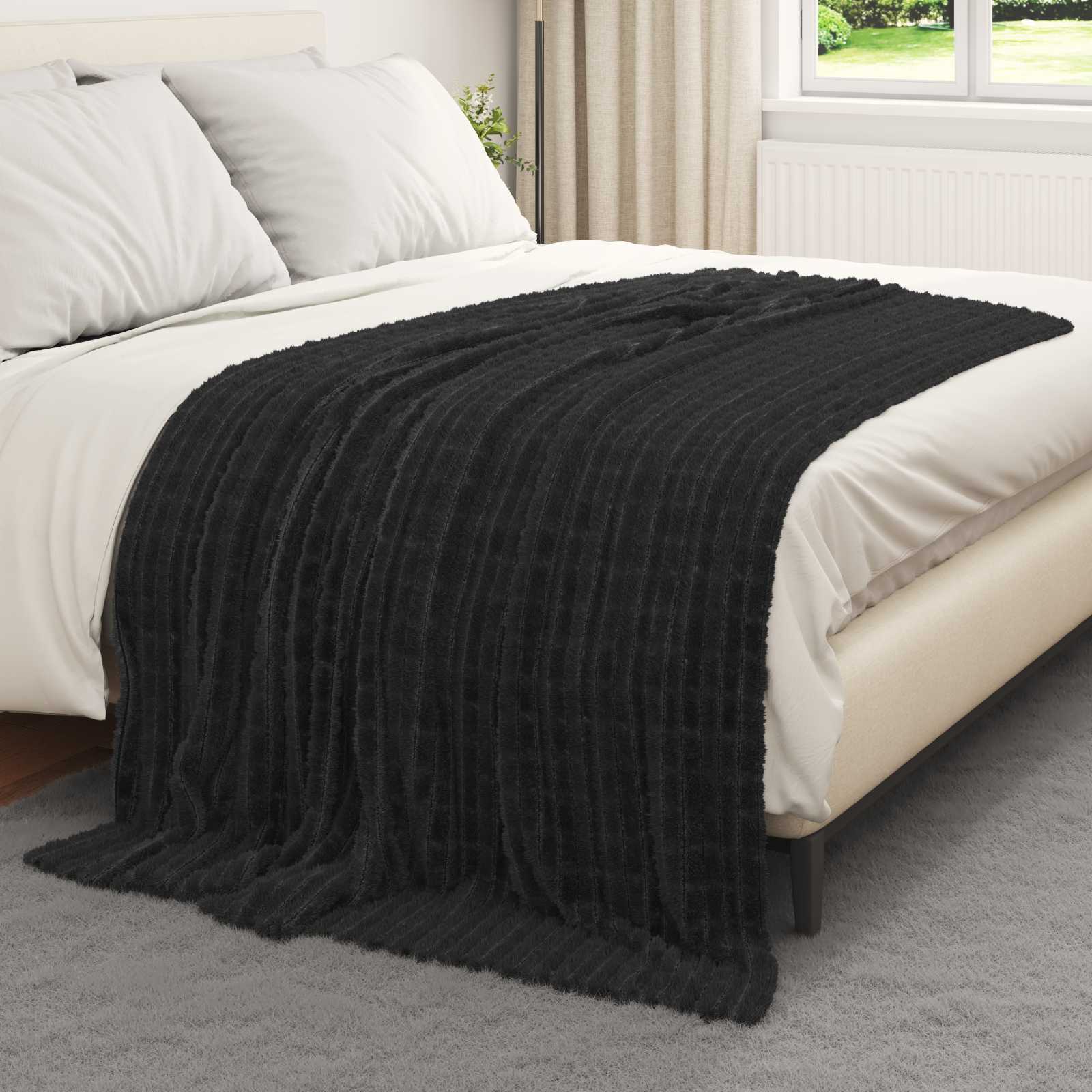 Coperta Nero 200 x 150 cm Panno 42016930