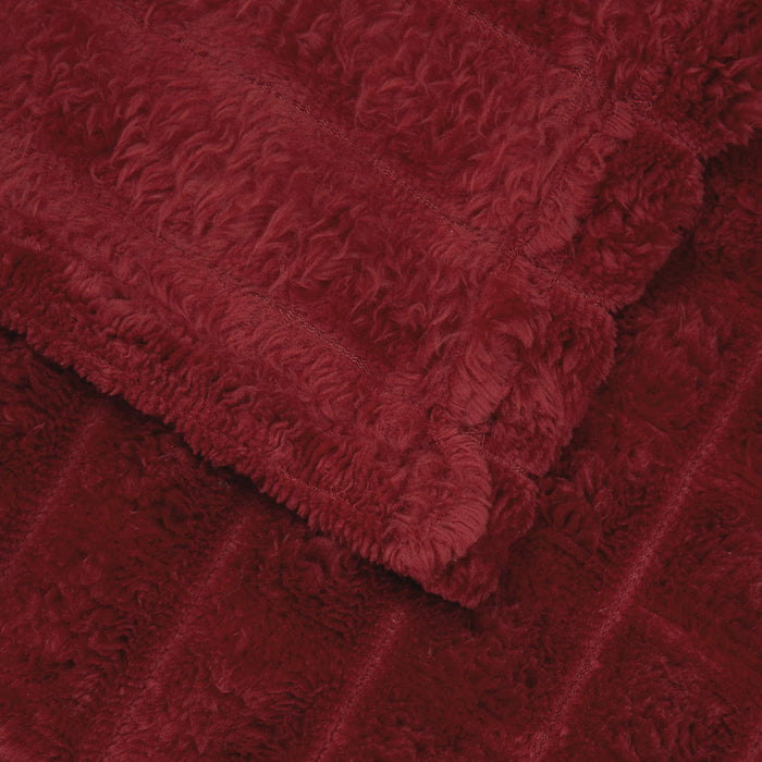 Coperta Rosso Bordeaux 240 x 220 cm Panno 42016939
