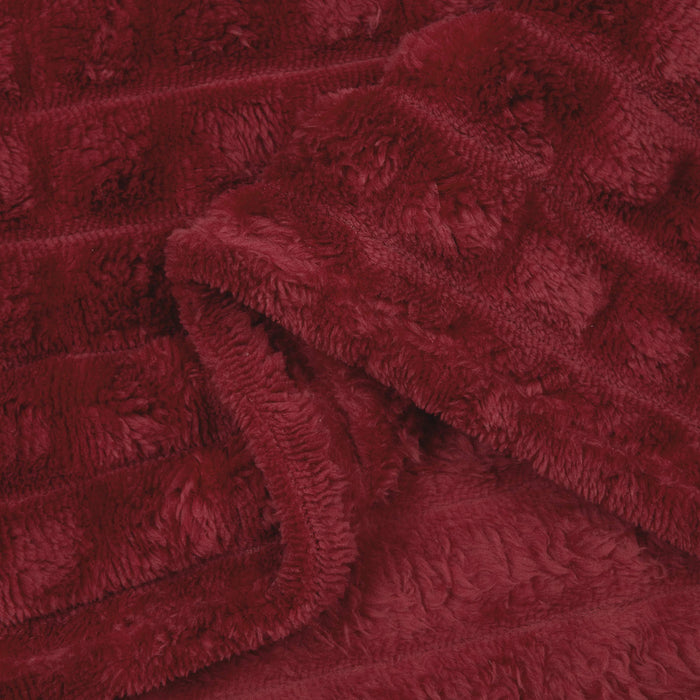 Coperta Rosso Bordeaux 240 x 220 cm Panno 42016939