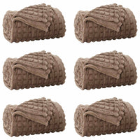 Coperte da Pile 6 pcs Cammello 150 x 130 cm Panno 42016945