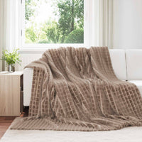 Coperte da Pile 6 pcs Cammello 270 x 240 cm Panno 42016948