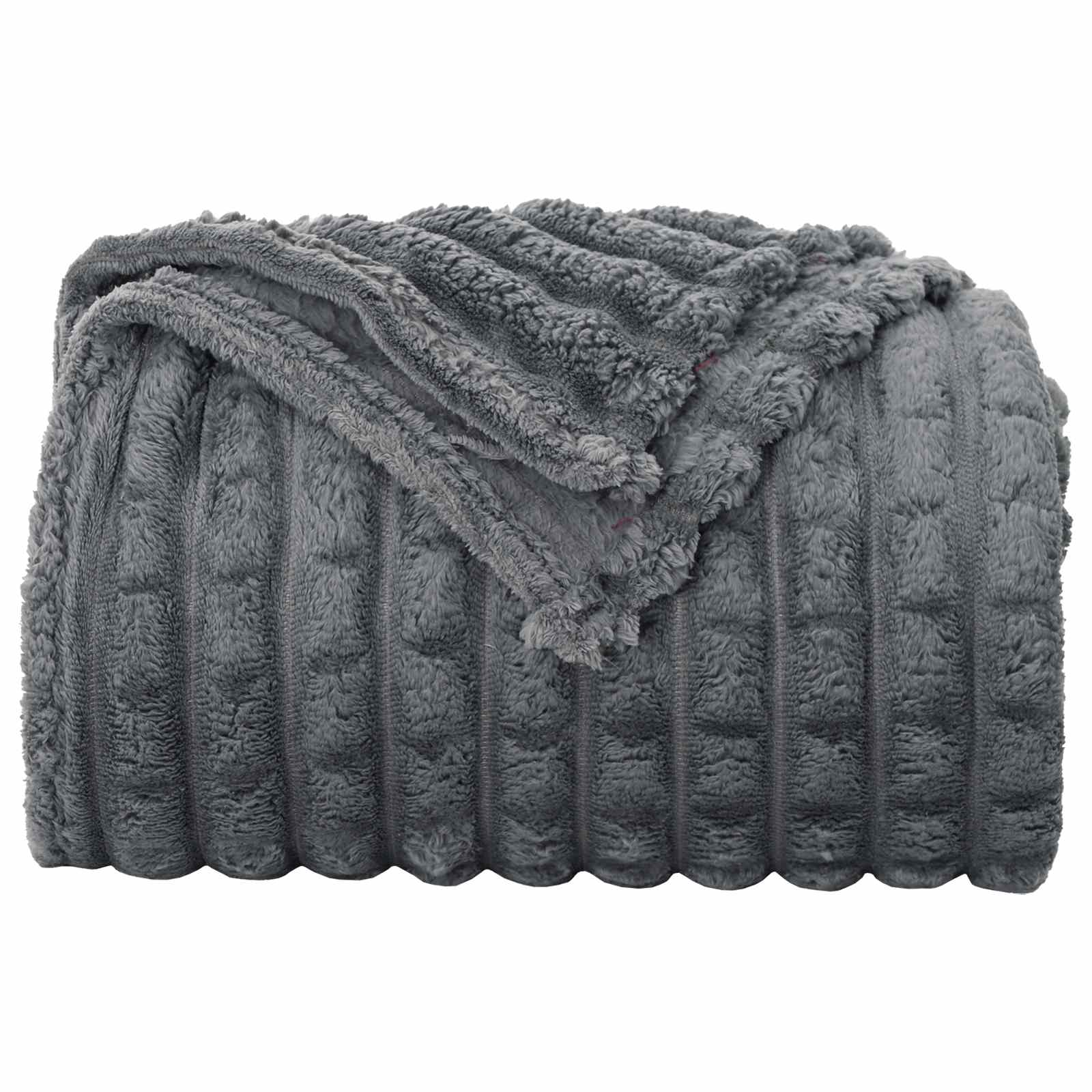 Coperte da Pile 6 pcs Grigio scuro 200 x 150 cm Panno 42016950