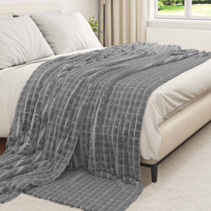Coperte da Pile 6 pcs Grigio scuro 270 x 240 cm Panno 42016952