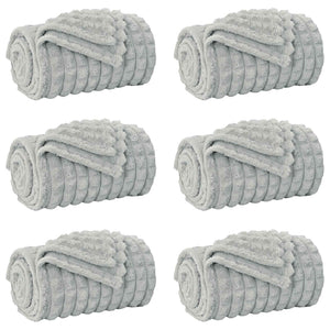 Coperte da Pile 6 pcs Grigio 200 x 150 cm Panno 42016954