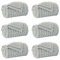 Coperte da Pile 6 pcs Grigio 240 x 220 cm Panno 42016955