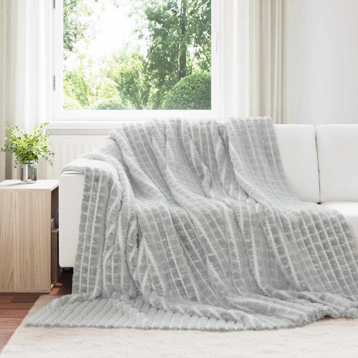 Coperte da Pile 6 pcs Grigio 270 x 240 cm Panno