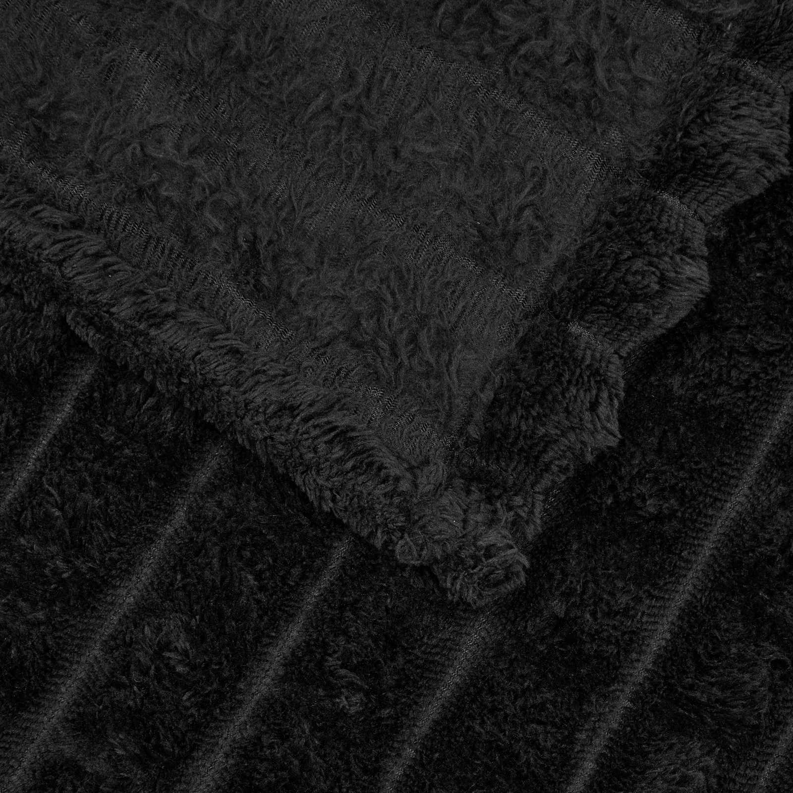 Coperte da Pile 6 pcs Nero 150 x 130 cm Panno 42016961