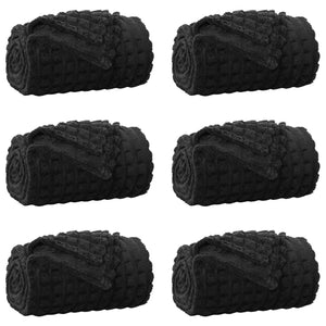 Coperte da Pile 6 pcs Nero 240 x 220 cm Panno 42016963