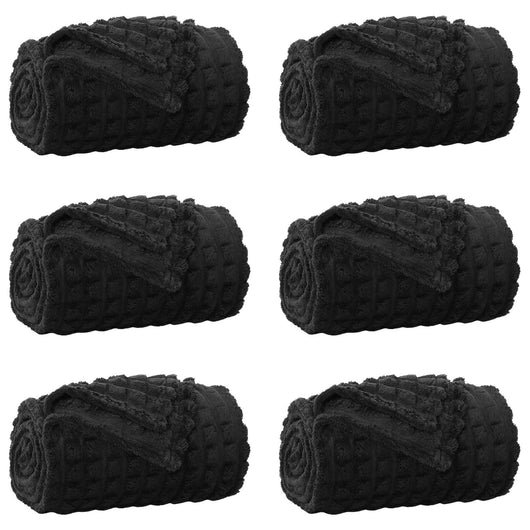 Coperte da Pile 6 pcs Nero 240 x 220 cm Panno 42016963